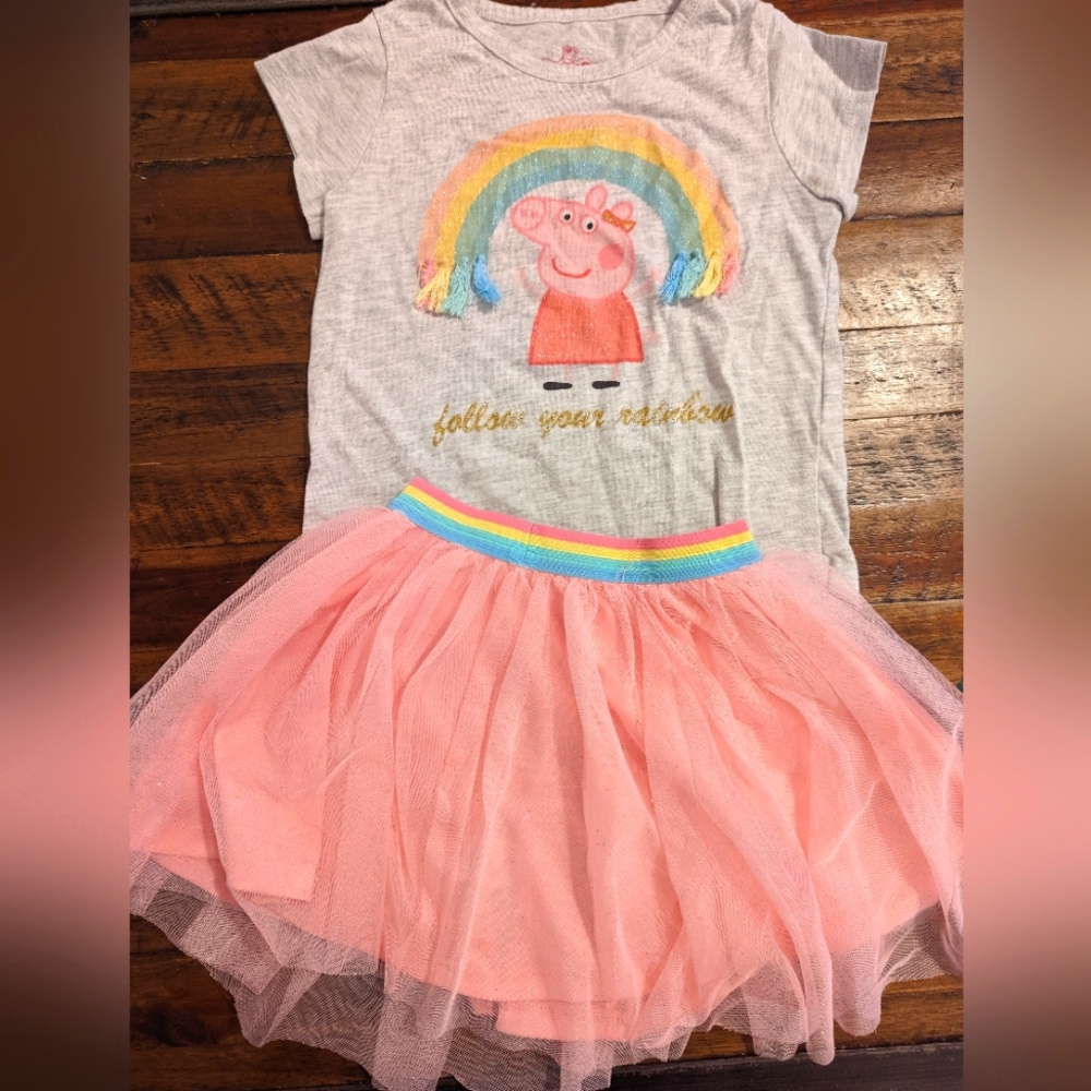 Peppa Skirt and t-shirt 4T